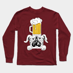 Beer Pug Long Sleeve T-Shirt